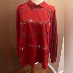 Red Alfred Dunner sweater‎ 2x